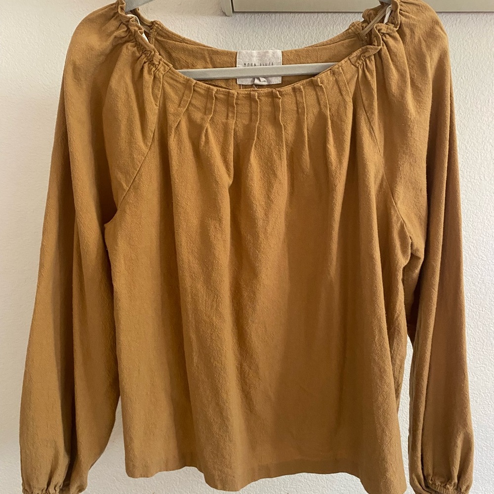 Women's 100% cotton tan/mustard Top
